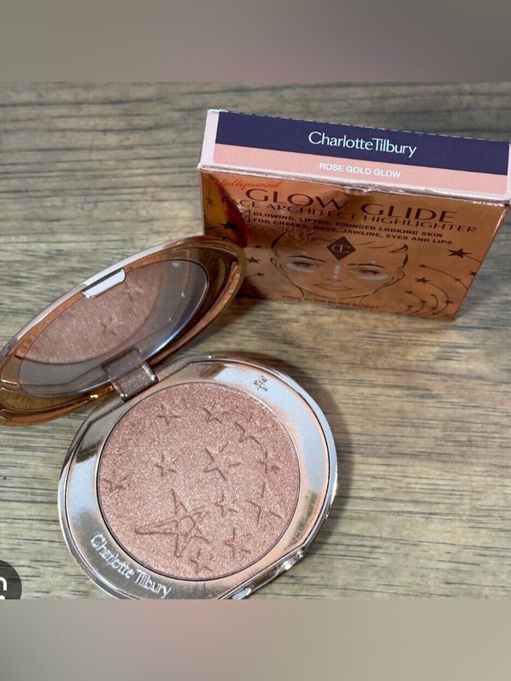 Charlotte Tilbury Glow Glide Architect Highlighter - Rose Gold Glow *Rare*